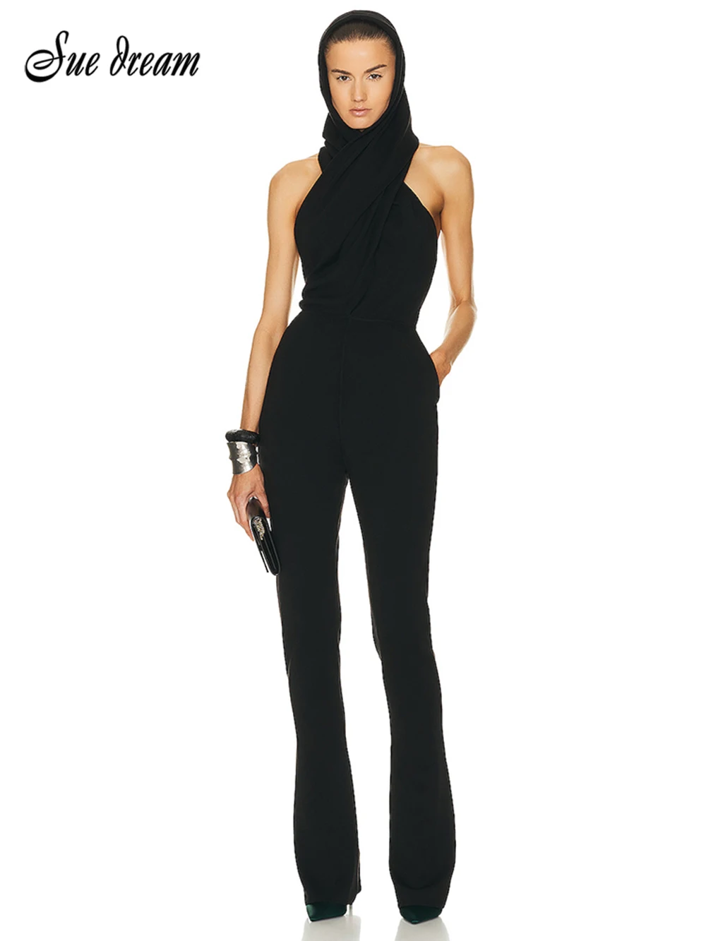 Black Sexy Women'S Jumpsuit With Hat Design Pocket One Piece Wear Sleeveless Full Length Backless Jumpsuit Fashion Streetwear
Black Sexy Women'S Jumpsuit With Hat Design Pocket One Piece Wear Sleeveless Full Length Backless Jumpsuit Fashion Streetwear