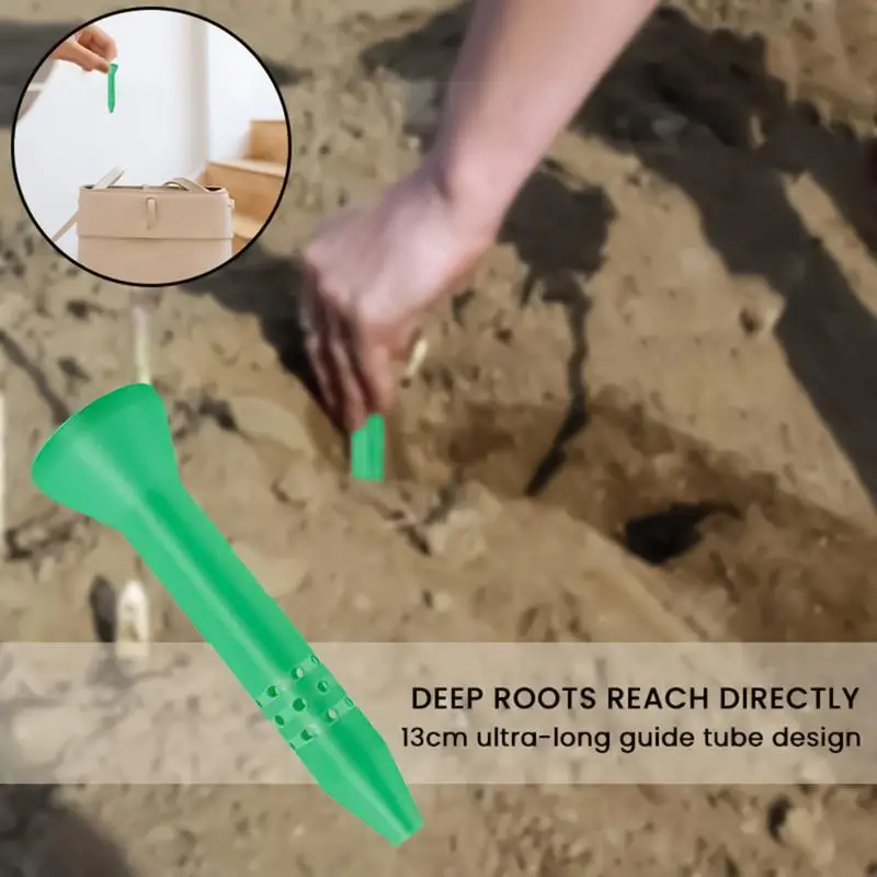 Watering Stakes Root Watering Funnel Plant Waterer Root Waterer Tree Root Irrigator Deep Root Irrigation Spike for Garden Plant
Watering Stakes Root Watering Funnel Plant Waterer Root Waterer Tree Root Irrigator Deep Root Irrigation Spike for Garden Plant