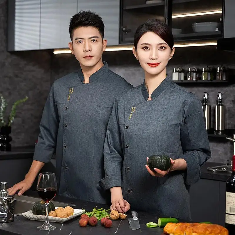 Autumn Winter Catering Chef Long Sleeved Workwear Printed Logo Embroidery Name Restaurant Cake Restaurant Hotel Kitchen Coat
Autumn Winter Catering Chef Long Sleeved Workwear Printed Logo Embroidery Name Restaurant Cake Restaurant Hotel Kitchen Coat