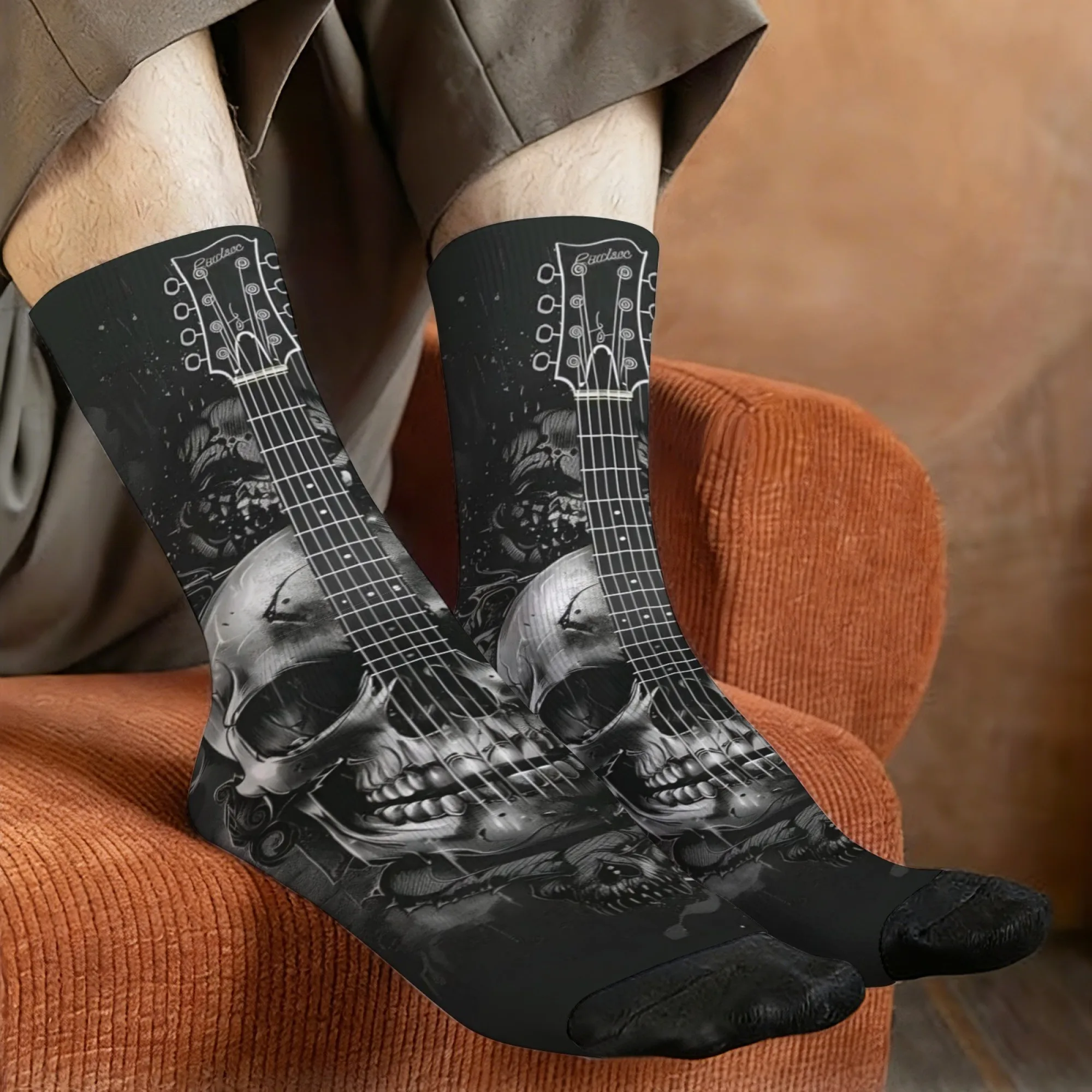 Guitar Rock Skull Socks Lightweight Snug-Fit Men's Daily Wear Socks Cycling Hiking Music Festivals Retro Trendy Hip-Hop Socks
Guitar Rock Skull Socks Lightweight Snug-Fit Men's Daily Wear Socks Cycling Hiking Music Festivals Retro Trendy Hip-Hop Socks