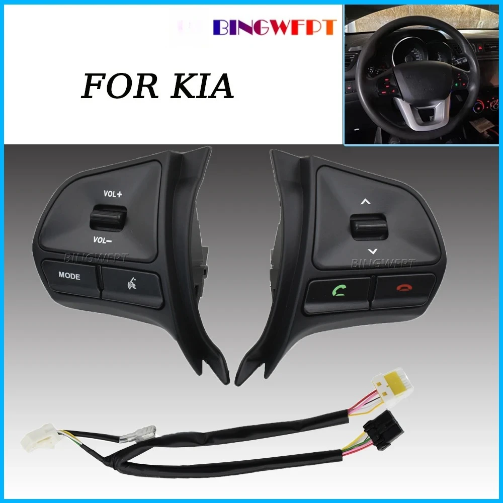 With Backlight Steering Wheel Audio Control Button Switch For KIA Old K2 2011 2012 2013 2014
With Backlight Steering Wheel Audio Control Button Switch For KIA Old K2 2011 2012 2013 2014