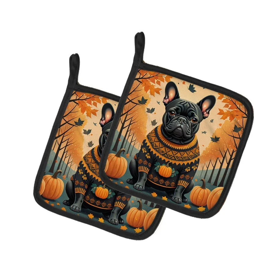 Black French Bulldog Fall Pair of Pot Holders Kitchen Heat Resistant Pot Holders Sets Oven Hot Pads for Cooking Baking BBQ 7 1
Black French Bulldog Fall Pair of Pot Holders Kitchen Heat Resistant Pot Holders Sets Oven Hot Pads for Cooking Baking BBQ 7 1