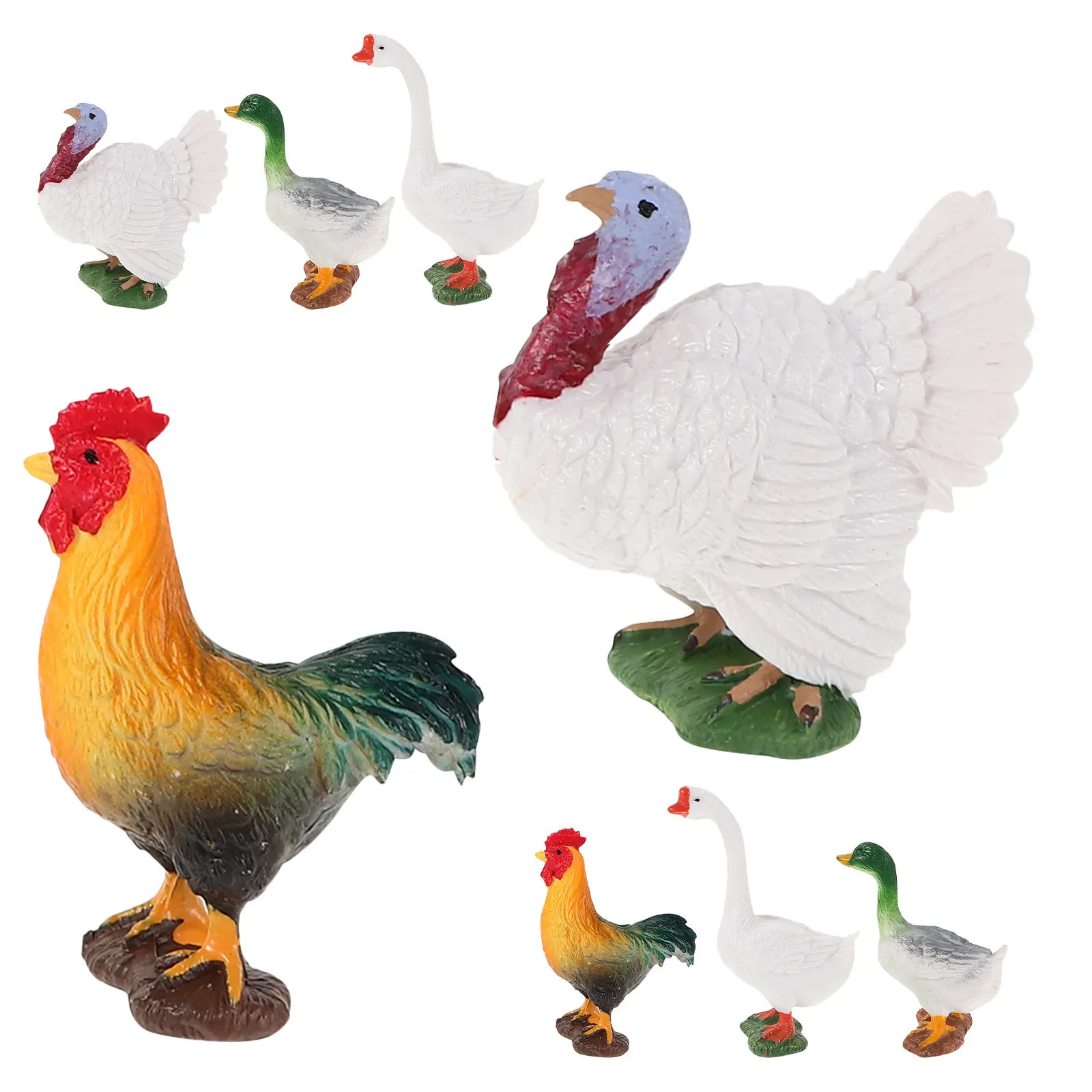 8Pcs Realistic Farm Animal Decor Miniature Chicken Duck Goose Set Educational Play Plastic Small Poultry Statues for Home School
8Pcs Realistic Farm Animal Decor Miniature Chicken Duck Goose Set Educational Play Plastic Small Poultry Statues for Home School