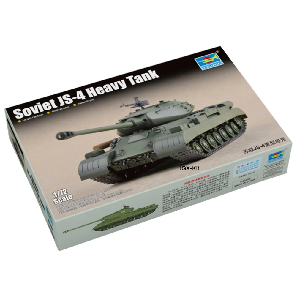 Trumpeter 07143 1/72 Soviet JS4 JS-4 Heavy Tank Assembly Plastic Military Toy Craft Model Building Kit
Trumpeter 07143 1/72 Soviet JS4 JS-4 Heavy Tank Assembly Plastic Military Toy Craft Model Building Kit