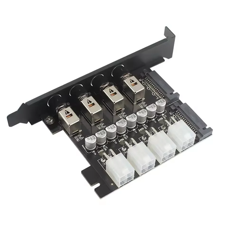 4-Port HDD SSD Power Switch Controller Hard Disk Management System HDD Power Switch Hard Drive Selector PCI SATA Drive Switcher