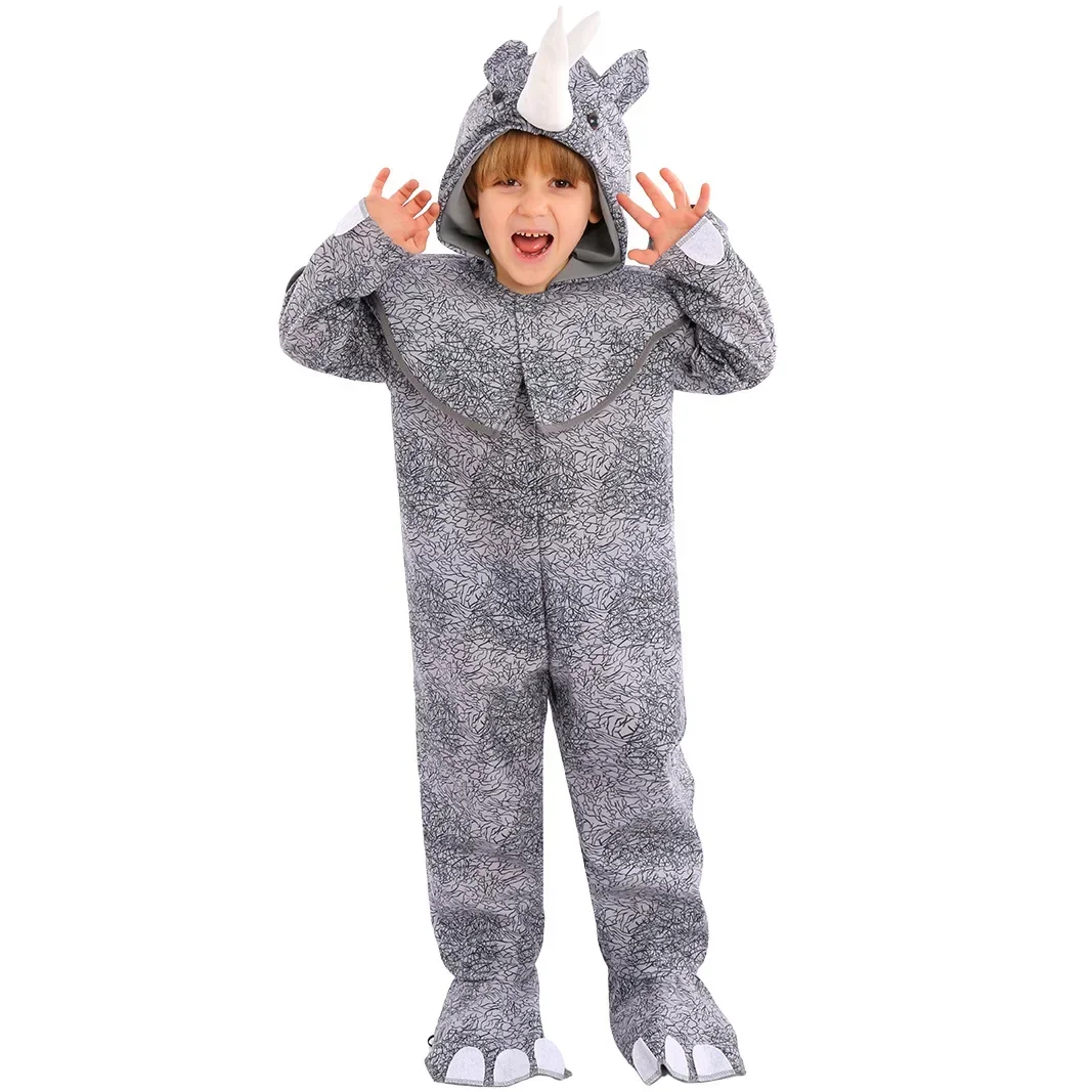 Kids Animal Rhino Jumpsuit School Party Stage Show Performance Roles Play Outfit Children Boys Girls Halloween Cosplay Costumes
Kids Animal Rhino Jumpsuit School Party Stage Show Performance Roles Play Outfit Children Boys Girls Halloween Cosplay Costumes