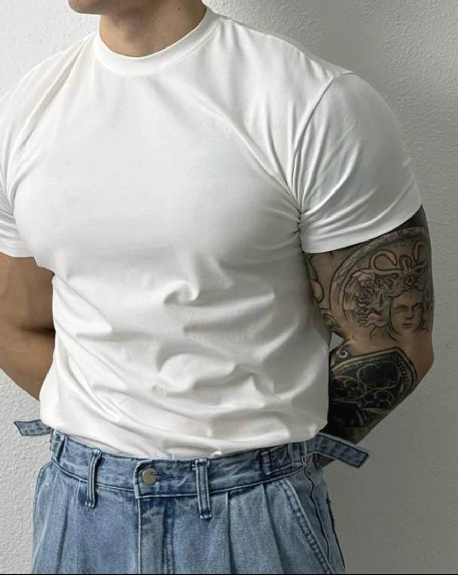 American Sle Hard Man Pure Cotton Muscle T-irt ort Sve Special Forces Physical Training Fitn Sportswear for Men
American Sle Hard Man Pure Cotton Muscle T-irt ort Sve Special Forces Physical Training Fitn Sportswear for Men