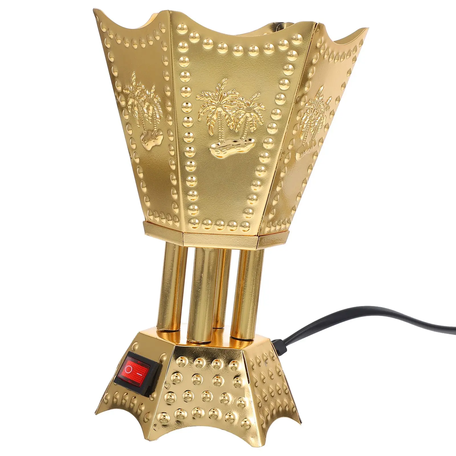 Small Bakhoor Burner Electric Table Ornament Decorations Middle East Plug in Censer Alloy Vintage Ornaments
Small Bakhoor Burner Electric Table Ornament Decorations Middle East Plug in Censer Alloy Vintage Ornaments