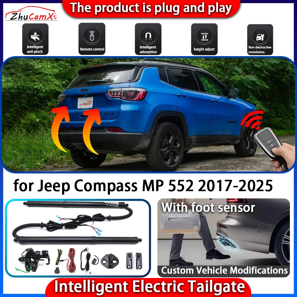 ZhuCamX Smart Powered Tailgate System for Jeep Compass MP 552 2017-2025 Automatic Intelligent Electric Trunk Lift Control Kit
ZhuCamX Smart Powered Tailgate System for Jeep Compass MP 552 2017-2025 Automatic Intelligent Electric Trunk Lift Control Kit