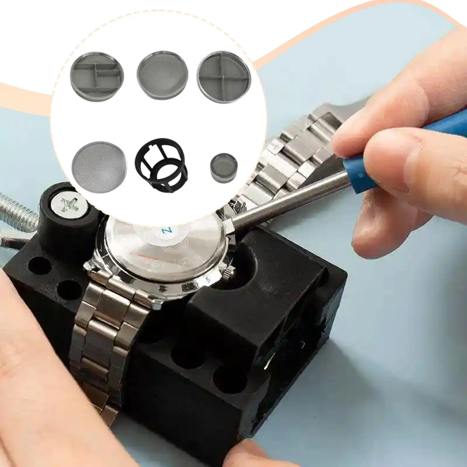 Набор для чистки часов: корзина из нержавеющей стали, портативные аксессуары для машины и комплекта для чистки часов
Набор для чистки часов: корзина из нержавеющей стали, портативные аксессуары для машины и комплекта для чистки часов