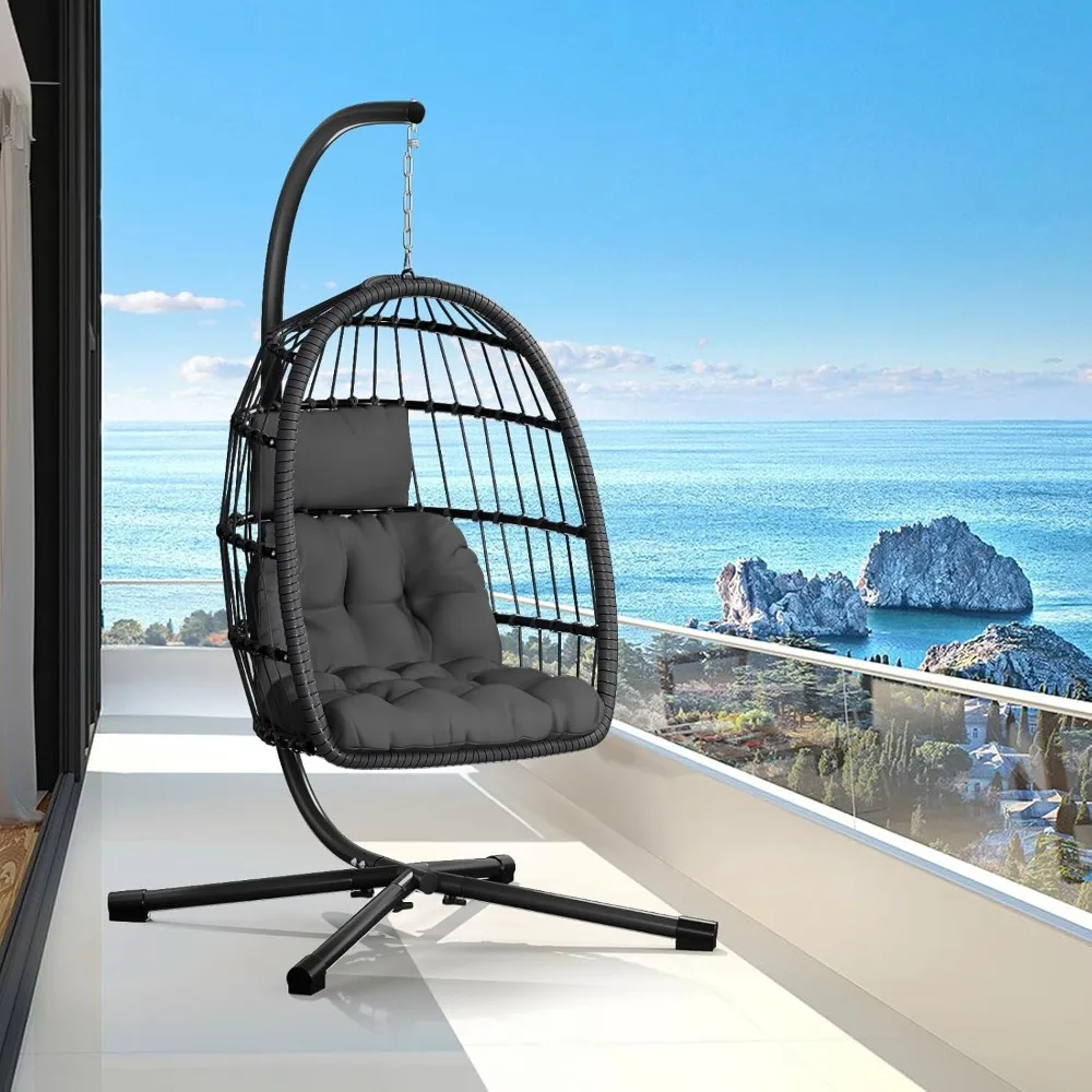 Patio Hanging Egg Chair w/ Stand – Aluminum Frame & UV-Resistant Cushion, 350LBS
Patio Hanging Egg Chair w/ Stand – Aluminum Frame & UV-Resistant Cushion, 350LBS
