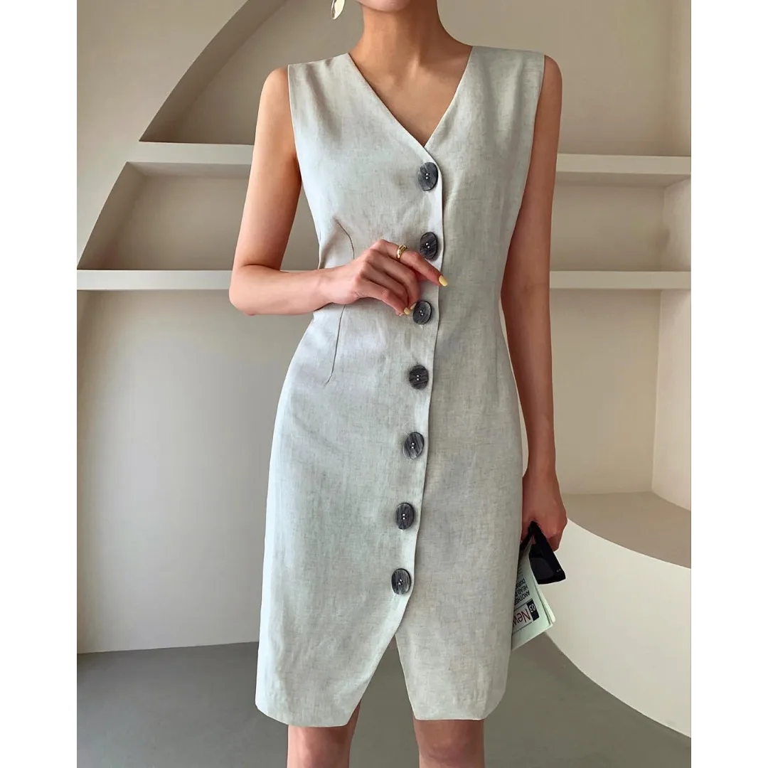 Fashionable Minimalist Single-Button Dress Elegant Simple Design Korean Style Women's Clothing Spring Autumn Winter Seasonal ...
Fashionable Minimalist Single-Button Dress Elegant Simple Design Korean Style Women's Clothing Spring Autumn Winter Seasonal ...