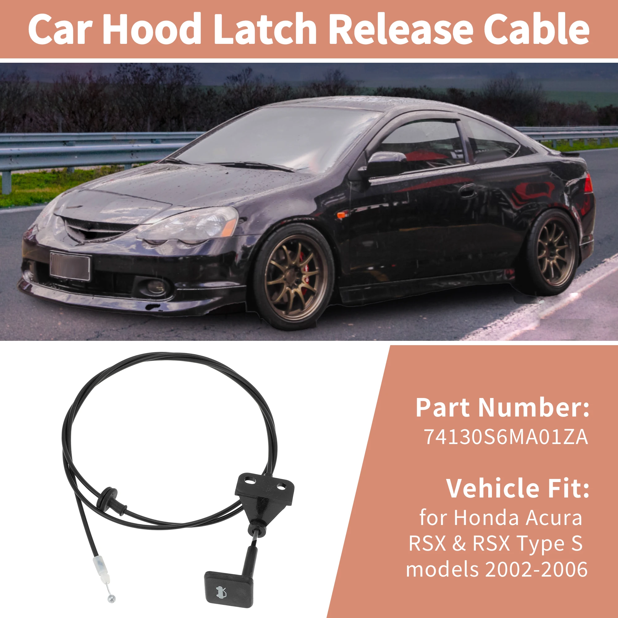 UXCELL For Acura RSX and RSX Type S models 2002-2006 Hood Release Cable 74130S6MA01ZA
UXCELL For Acura RSX and RSX Type S models 2002-2006 Hood Release Cable 74130S6MA01ZA