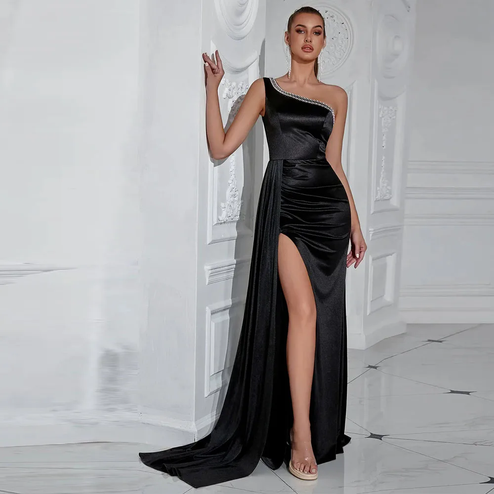 Customized One-Shoulder Sleeveless Women Evening Dresses Sexy Mermaid Prom Party Gowns Soirées Chic Élégant Mariage For Summer
Customized One-Shoulder Sleeveless Women Evening Dresses Sexy Mermaid Prom Party Gowns Soirées Chic Élégant Mariage For Summer