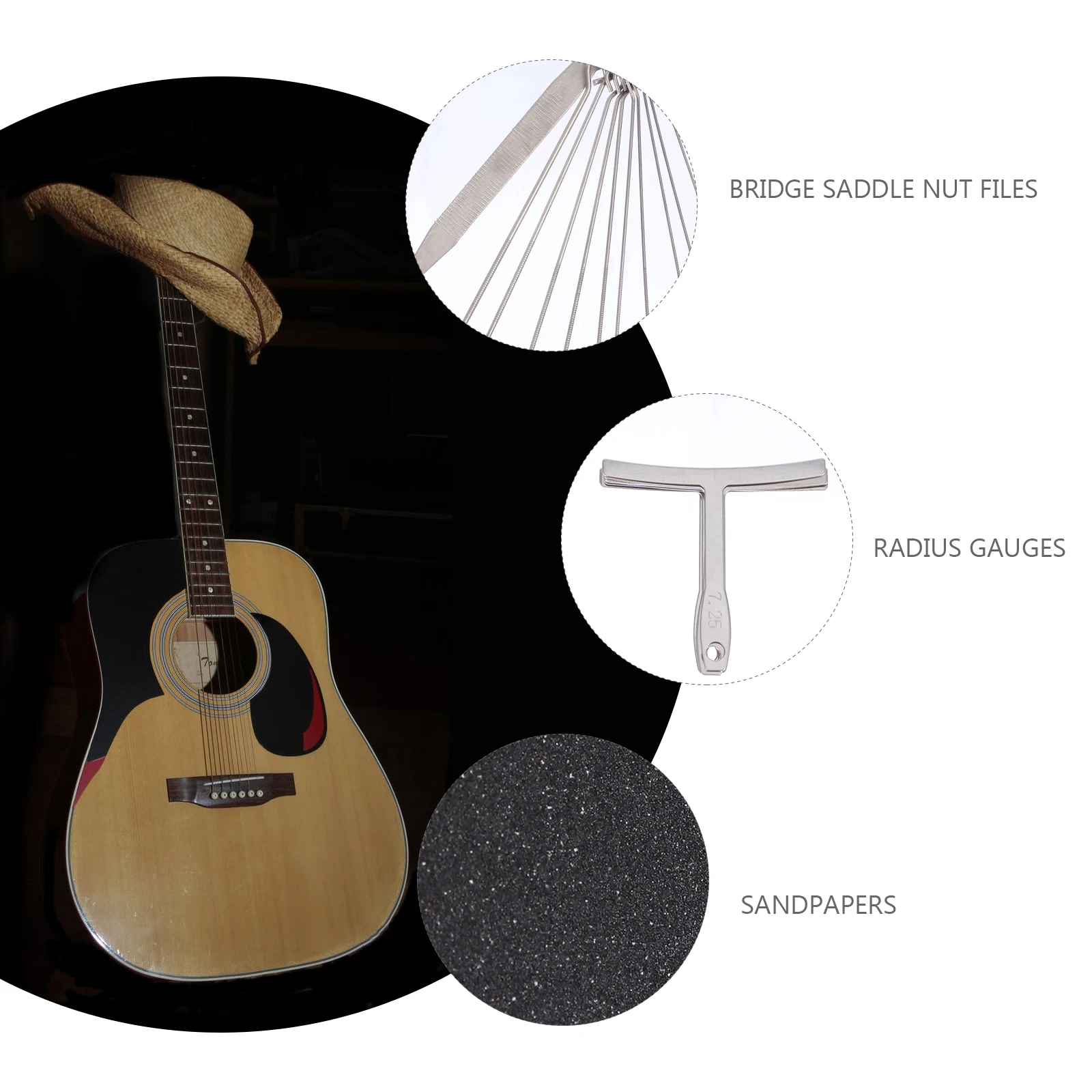 19 Pcs Guitar Repair Tool Set Ukulele Kit Tools Precision Luthier Sandpaper Accessories Bass Electric Setup
19 Pcs Guitar Repair Tool Set Ukulele Kit Tools Precision Luthier Sandpaper Accessories Bass Electric Setup