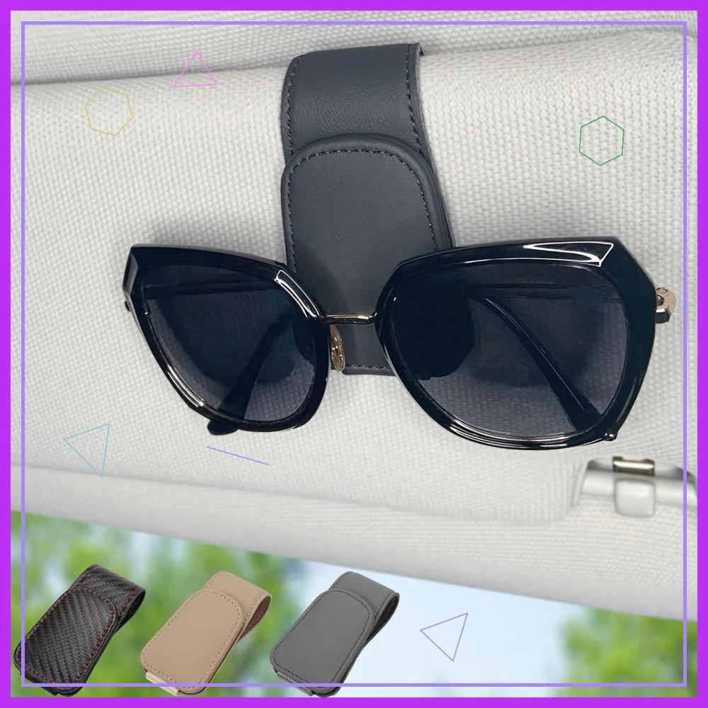 Magnetic Leather Sunglass Holder for Car Visor, Universal Eyeglasses Clip for Auto Interior Accessories (Black)
Magnetic Leather Sunglass Holder for Car Visor, Universal Eyeglasses Clip for Auto Interior Accessories (Black)