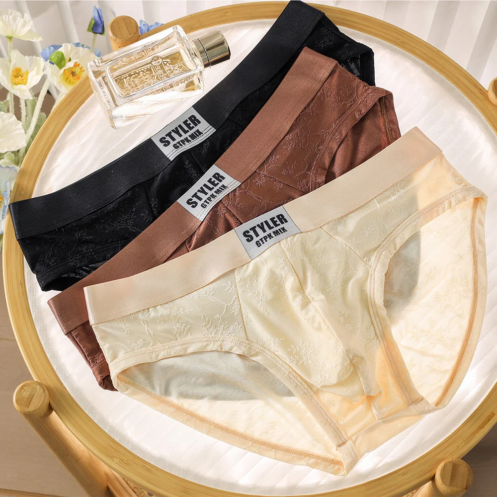 1/3PCS Luxury Jacquard Sexy Perspective Men's Briefs Smooth Ice Silk Lingerie Breathable 3D Mesh Pouch Mens Intimate Underwear
1/3PCS Luxury Jacquard Sexy Perspective Men's Briefs Smooth Ice Silk Lingerie Breathable 3D Mesh Pouch Mens Intimate Underwear