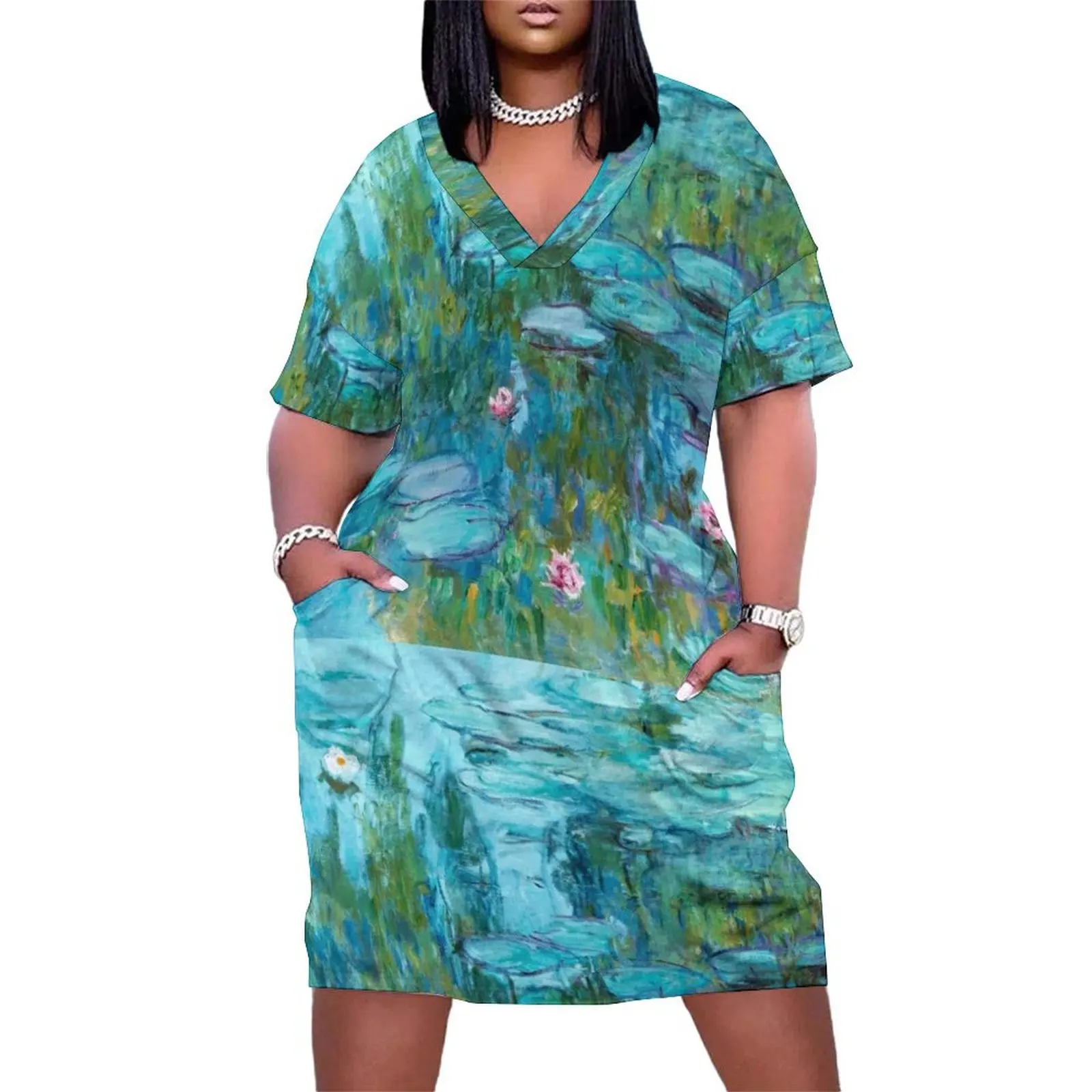 Claude Monet - Water Lilies - Nympheas Loose Pocket Dress women's luxury party dress beach outfits for women
Claude Monet - Water Lilies - Nympheas Loose Pocket Dress women's luxury party dress beach outfits for women