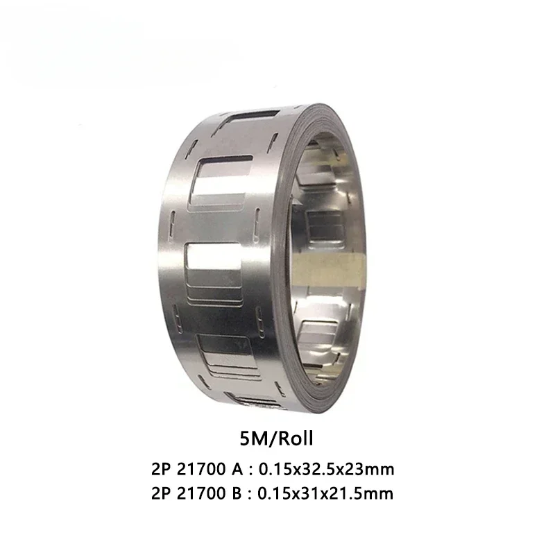 5M/Roll 2P for 21700 Li Battery Size 0.15x32.5x23mm Nickel Plated Steel Battery Nickel Strip Li-ion Batteries Nickel Strip
5M/Roll 2P for 21700 Li Battery Size 0.15x32.5x23mm Nickel Plated Steel Battery Nickel Strip Li-ion Batteries Nickel Strip