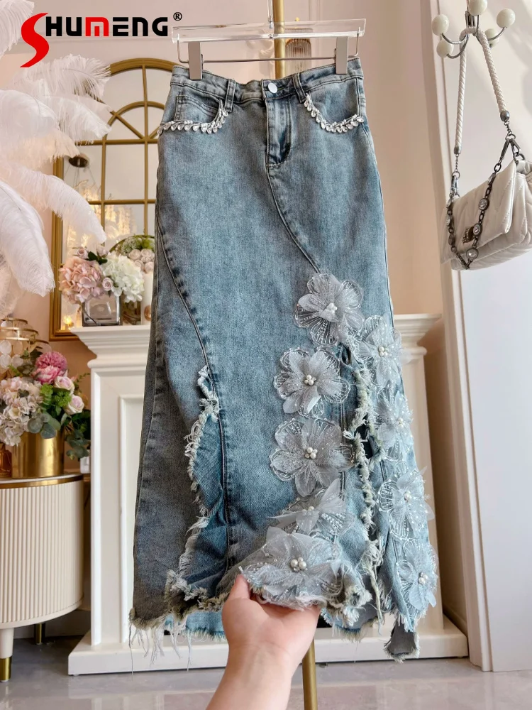 Women's 2026 Spring Summer New Diamond-encrusted Denim Skirts Women's Clothing High Waist Skirts Comfort Irregular Denim Skirt
Women's 2026 Spring Summer New Diamond-encrusted Denim Skirts Women's Clothing High Waist Skirts Comfort Irregular Denim Skirt