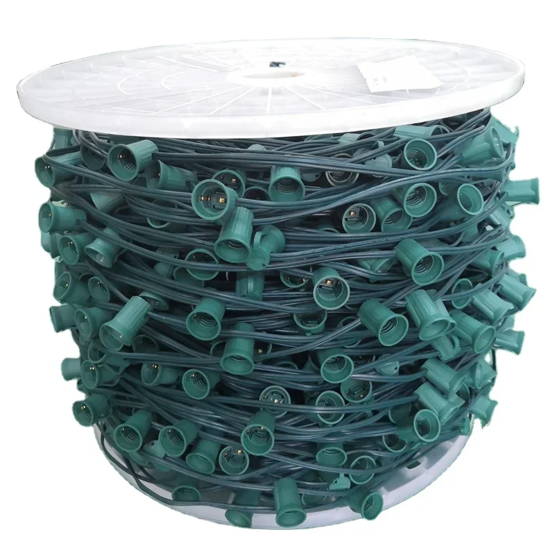SPT-1 Wire C9 1000 Socket Spool Commercial Christmas Light Stringer