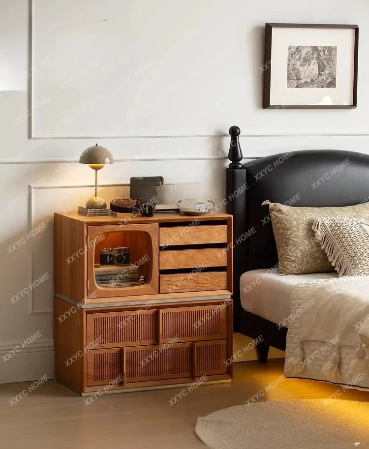 Side cabinet against the wall Cherry solid wood Home kitchen Restaurant storage Bedside table
Side cabinet against the wall Cherry solid wood Home kitchen Restaurant storage Bedside table