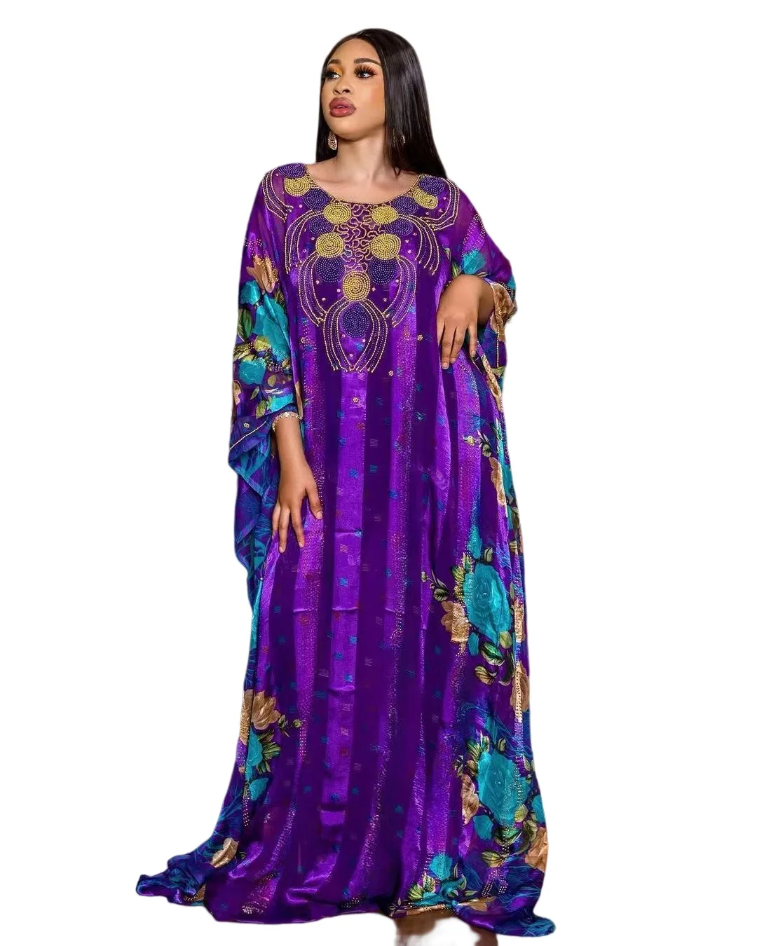 African Dresses for Women Spring Summer African 3/4 Sleeve Sequined Printing Long Dress Dashiki Muslim Abaya African Clothes
African Dresses for Women Spring Summer African 3/4 Sleeve Sequined Printing Long Dress Dashiki Muslim Abaya African Clothes