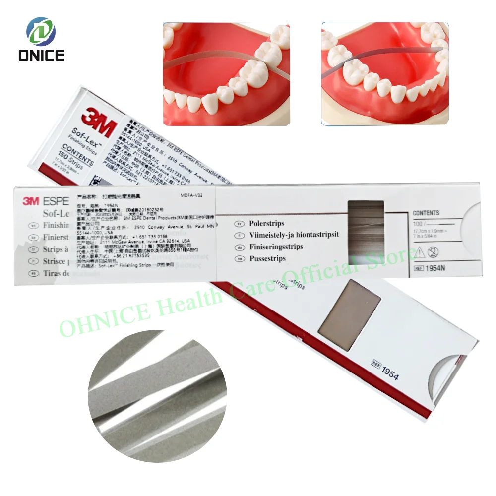 Original 3M ESPE Sof-Lex Coarse/Medium Grit Dental Finishing & Polishing Strips, 150-Pack (Model 1954)
Original 3M ESPE Sof-Lex Coarse/Medium Grit Dental Finishing & Polishing Strips, 150-Pack (Model 1954)