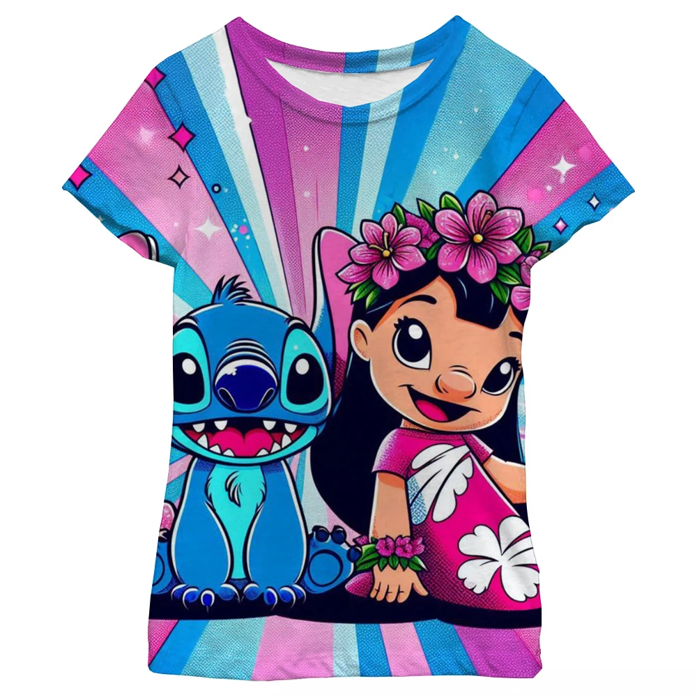 Disney Stitch T Shirts For Girls Summer Casual Short Sleeve Cute Cartoon Children's Clothing Heart T-shirt Kids' Top Soft Tees
Disney Stitch T Shirts For Girls Summer Casual Short Sleeve Cute Cartoon Children's Clothing Heart T-shirt Kids' Top Soft Tees