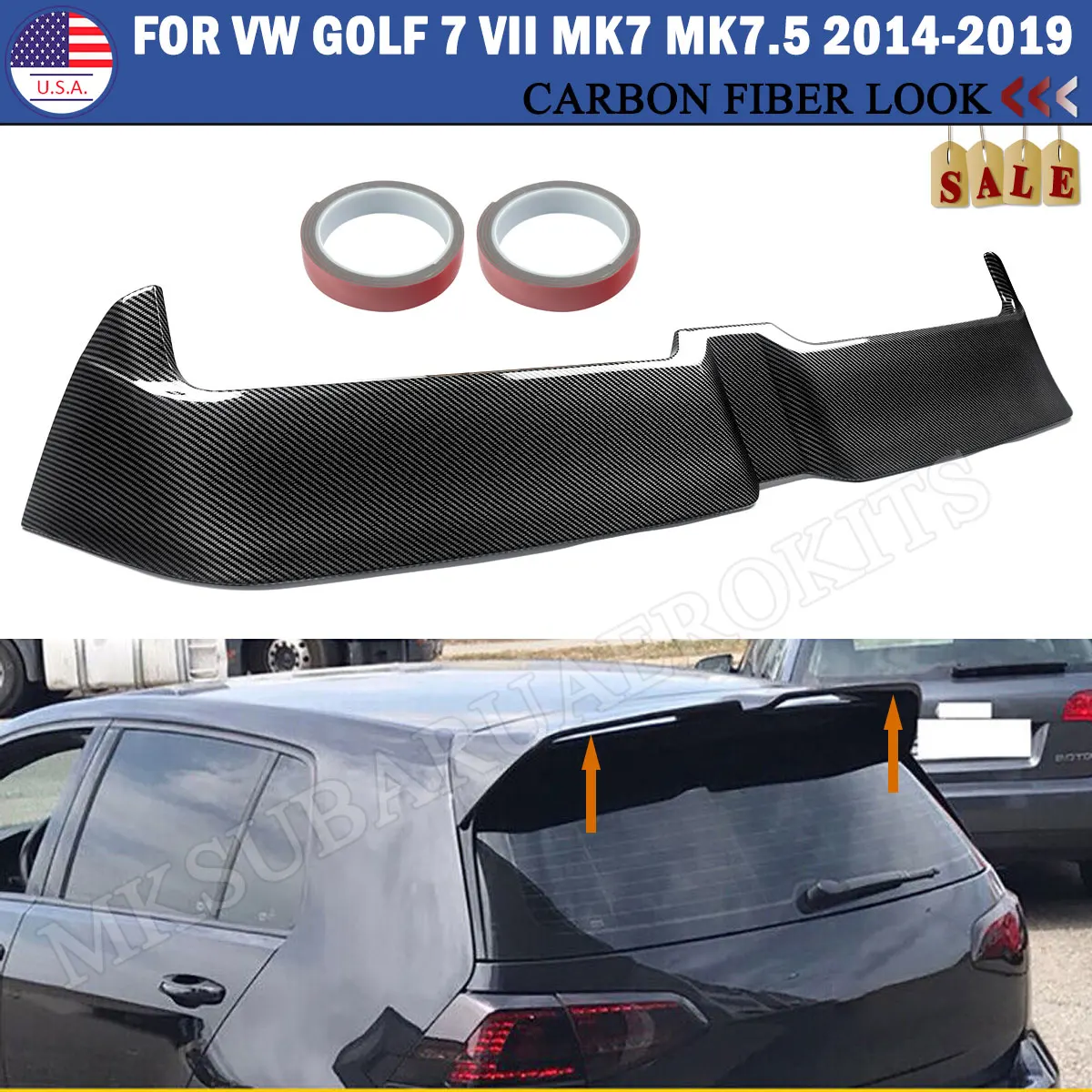 Задний спойлер багажника на крышу для Volkswagen VW Golf MK7 MK7.5, нормальная модель хэтчбека 2013-2020, стиль OTG, хвостовое крыло с эффектом углеродного волокна
Задний спойлер багажника на крышу для Volkswagen VW Golf MK7 MK7.5, нормальная модель хэтчбека 2013-2020, стиль OTG, хвостовое крыло с эффектом углеродного волокна