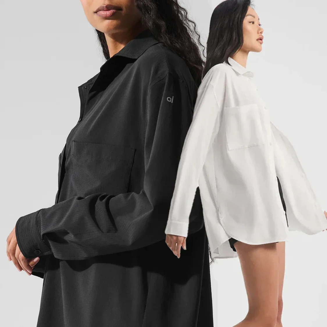 AL Summer Black Shirt Wrinkle Texture Sensation Lightweight Sunscreen Shirt Long Sleeve Fashion Loose Versatile Woman's Blouse
AL Summer Black Shirt Wrinkle Texture Sensation Lightweight Sunscreen Shirt Long Sleeve Fashion Loose Versatile Woman's Blouse