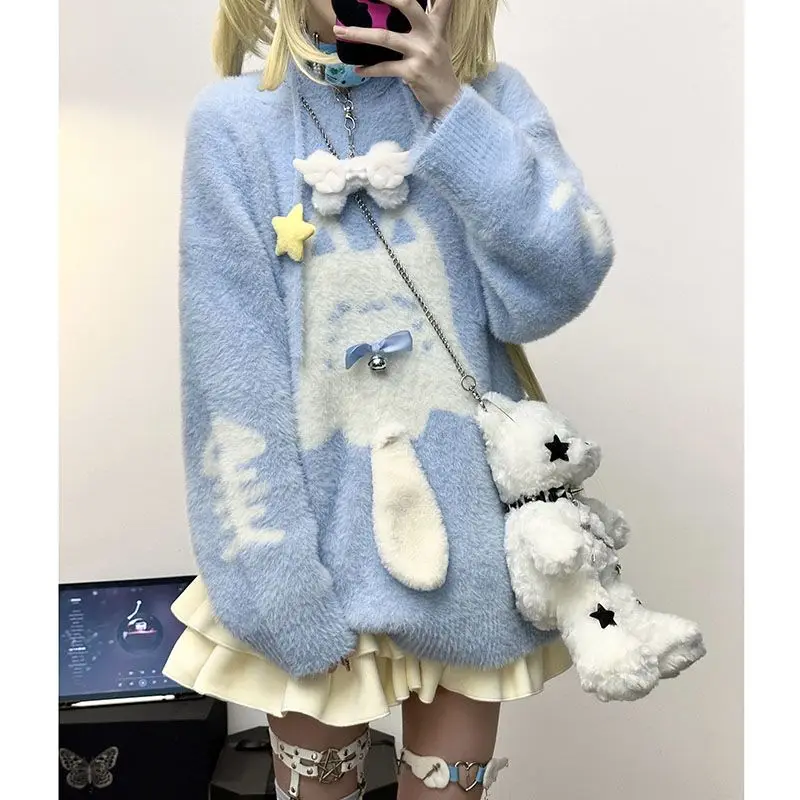 Cute Cartoon Cat Aesthetic Hooded Pullover Spring New Loose Fluffy Warm Imitation Mink Fur Women Sweater Y2k Top Sueter Mujer
Cute Cartoon Cat Aesthetic Hooded Pullover Spring New Loose Fluffy Warm Imitation Mink Fur Women Sweater Y2k Top Sueter Mujer