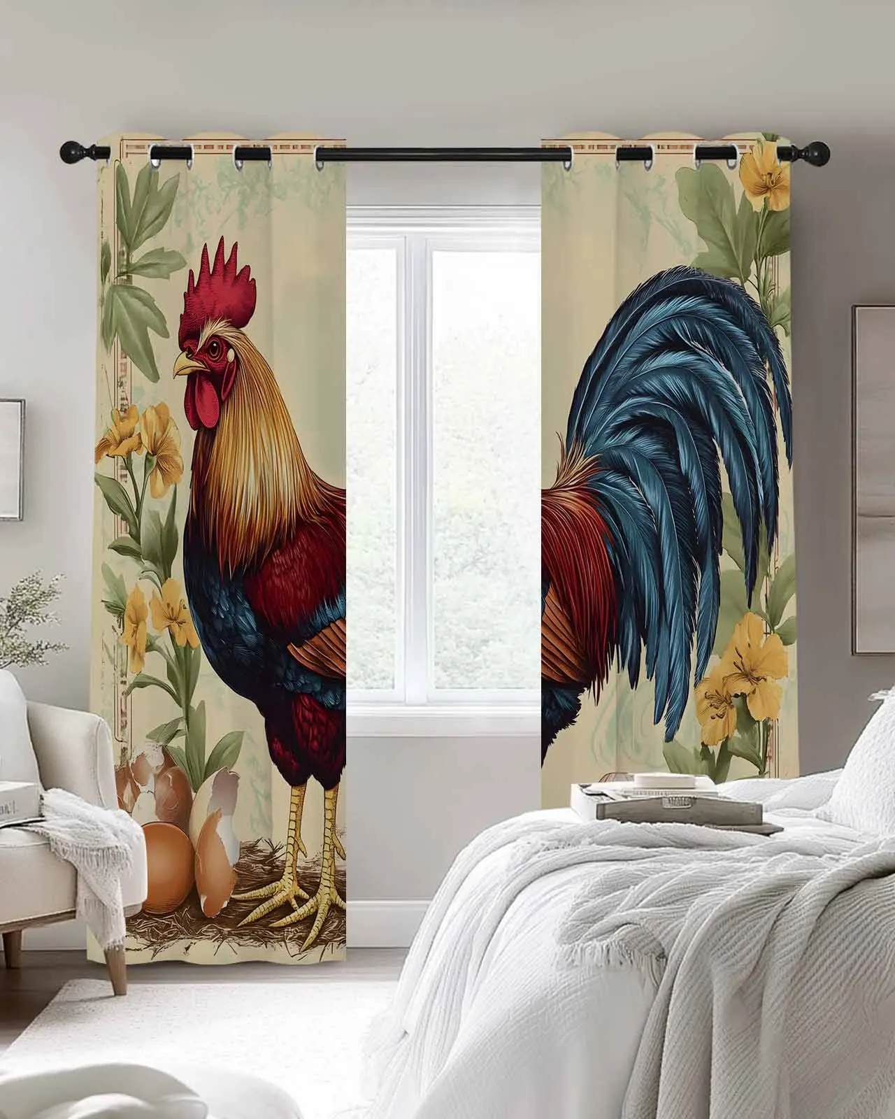 Vintage Farm Rooster Egg Room Curtains Large Window Curtain Kids Room Bedroom Kitchen Home Decor Drapes
Vintage Farm Rooster Egg Room Curtains Large Window Curtain Kids Room Bedroom Kitchen Home Decor Drapes