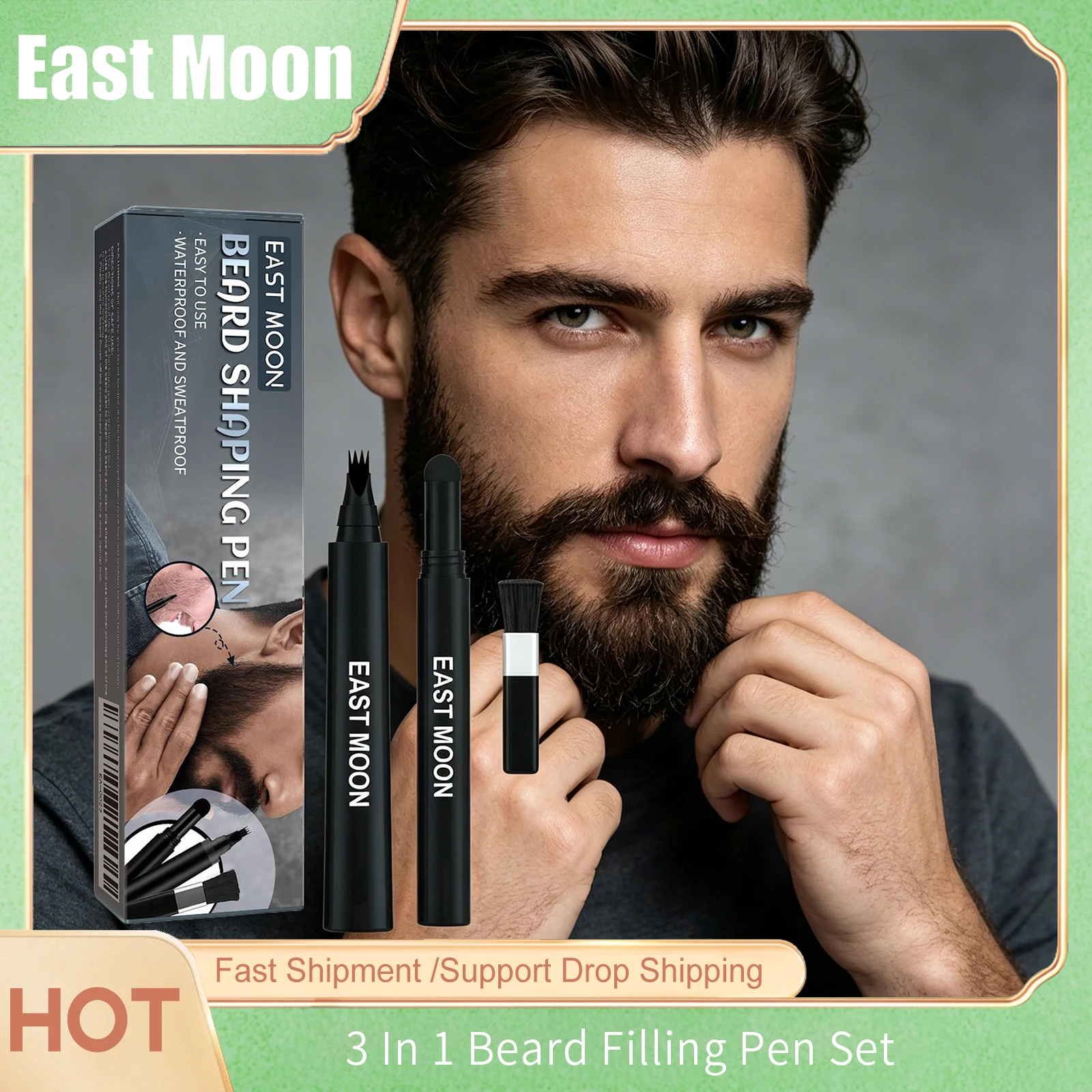 Waterproof Beard Pen Brush Beard Enhancer Lasting Hair Line Cover Repair Moustache Coloring Shaping Tools Beard Filler Pencil
Waterproof Beard Pen Brush Beard Enhancer Lasting Hair Line Cover Repair Moustache Coloring Shaping Tools Beard Filler Pencil
