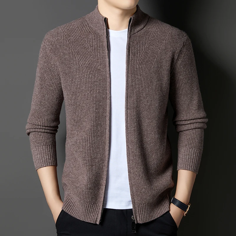 100% Sheep Wool Cardigan for Men 2025 New Trendy Autumn Winter Sweater Coat Male Cashmere Wool Zipper Knit Cardigan Long Sleeved
100% Sheep Wool Cardigan for Men 2025 New Trendy Autumn Winter Sweater Coat Male Cashmere Wool Zipper Knit Cardigan Long Sleeved