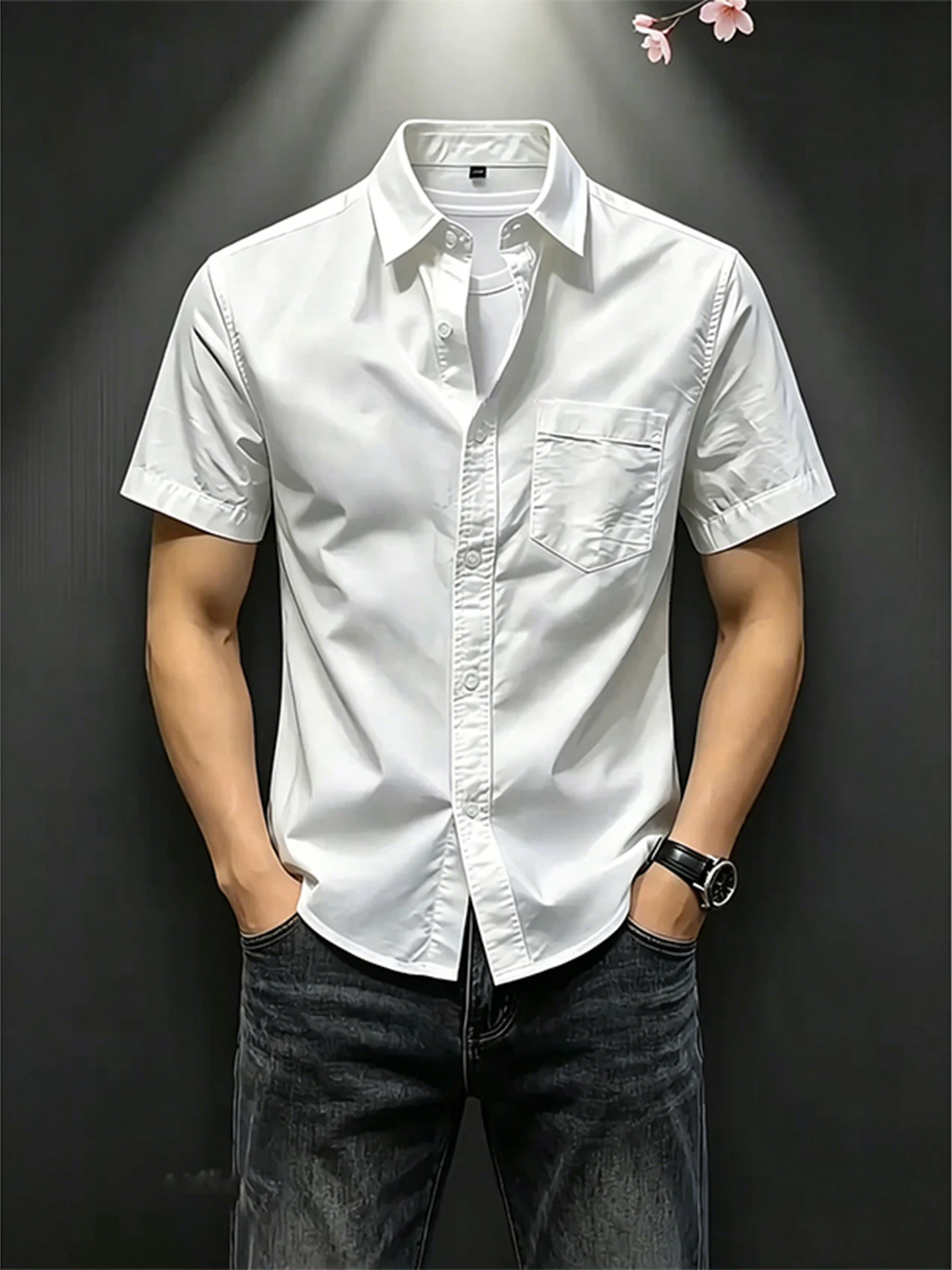 White Pure Cotton Short Sleeve Shirt Men's Slim Fit Summer Business Commute Casual Half Sleeve Jacket Versatile Japanese Style
White Pure Cotton Short Sleeve Shirt Men's Slim Fit Summer Business Commute Casual Half Sleeve Jacket Versatile Japanese Style