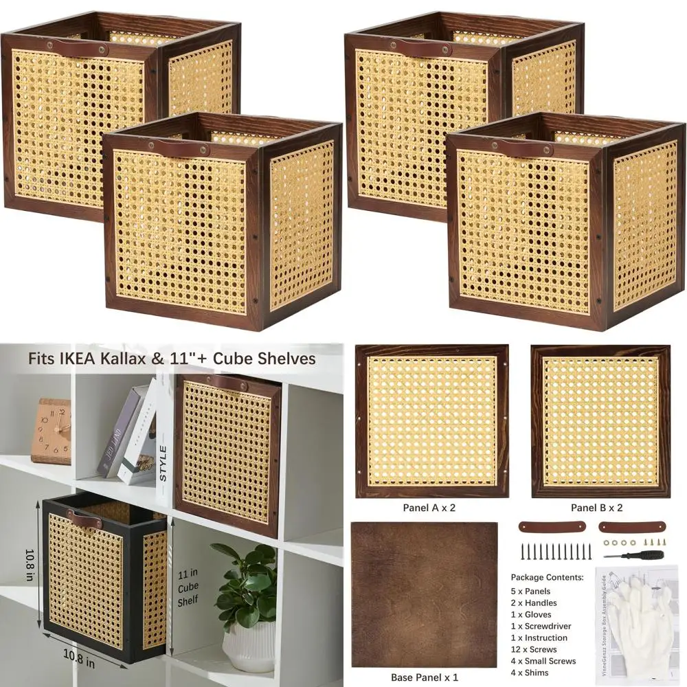 Кубики для хранения из ротанга, деревянные корзины, плетеный органайзер из натуральной ткани для одежды, книг и журналов (орех)
Кубики для хранения из ротанга, деревянные корзины, плетеный органайзер из натуральной ткани для одежды, книг и журналов (орех)