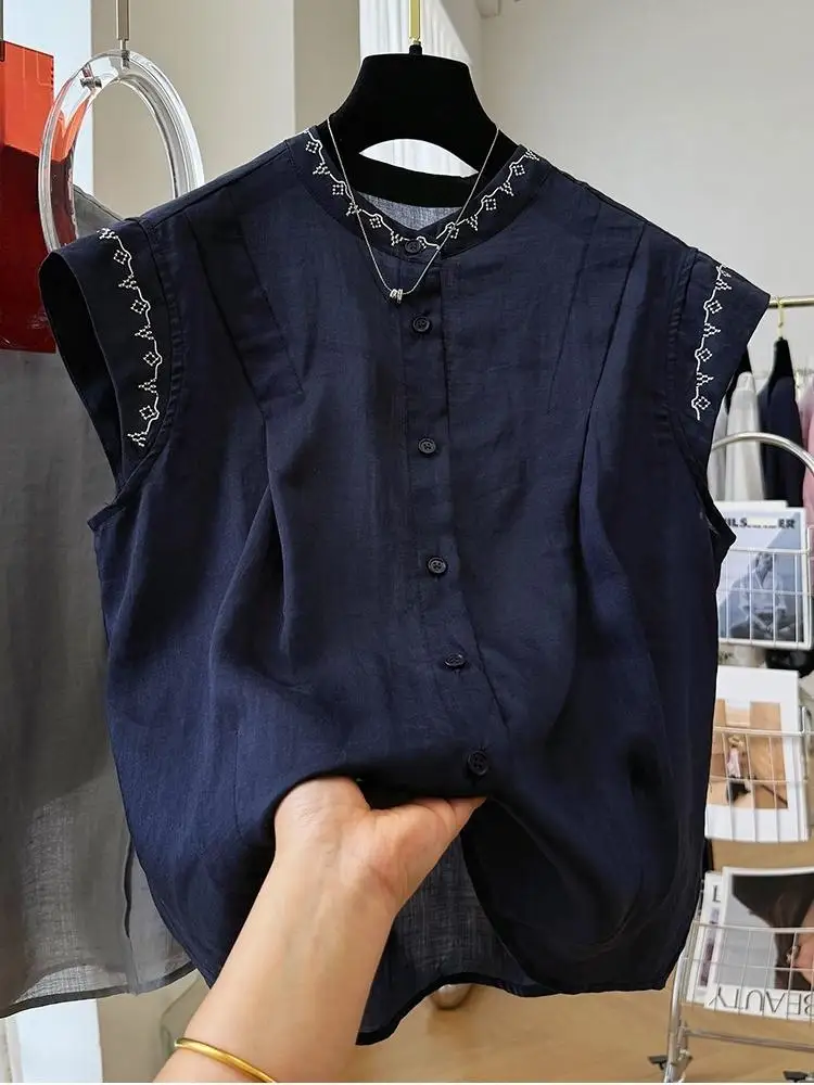 Женские топы, однобортные блузки, повседневные рубашки с круглым вырезом, новинка лета 202, корейская однотонная рубашка с коротким рукавом 
Женские топы, однобортные блузки, повседневные рубашки с круглым вырезом, новинка лета 202, корейская однотонная рубашка с коротким рукавом