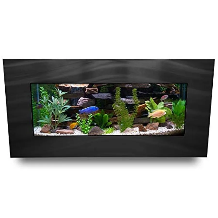 Wall Mounted Aquarium Brushed Black for Home Decor, Aluminum Alloy, Matte Black, Space-Saving Design
Wall Mounted Aquarium Brushed Black for Home Decor, Aluminum Alloy, Matte Black, Space-Saving Design