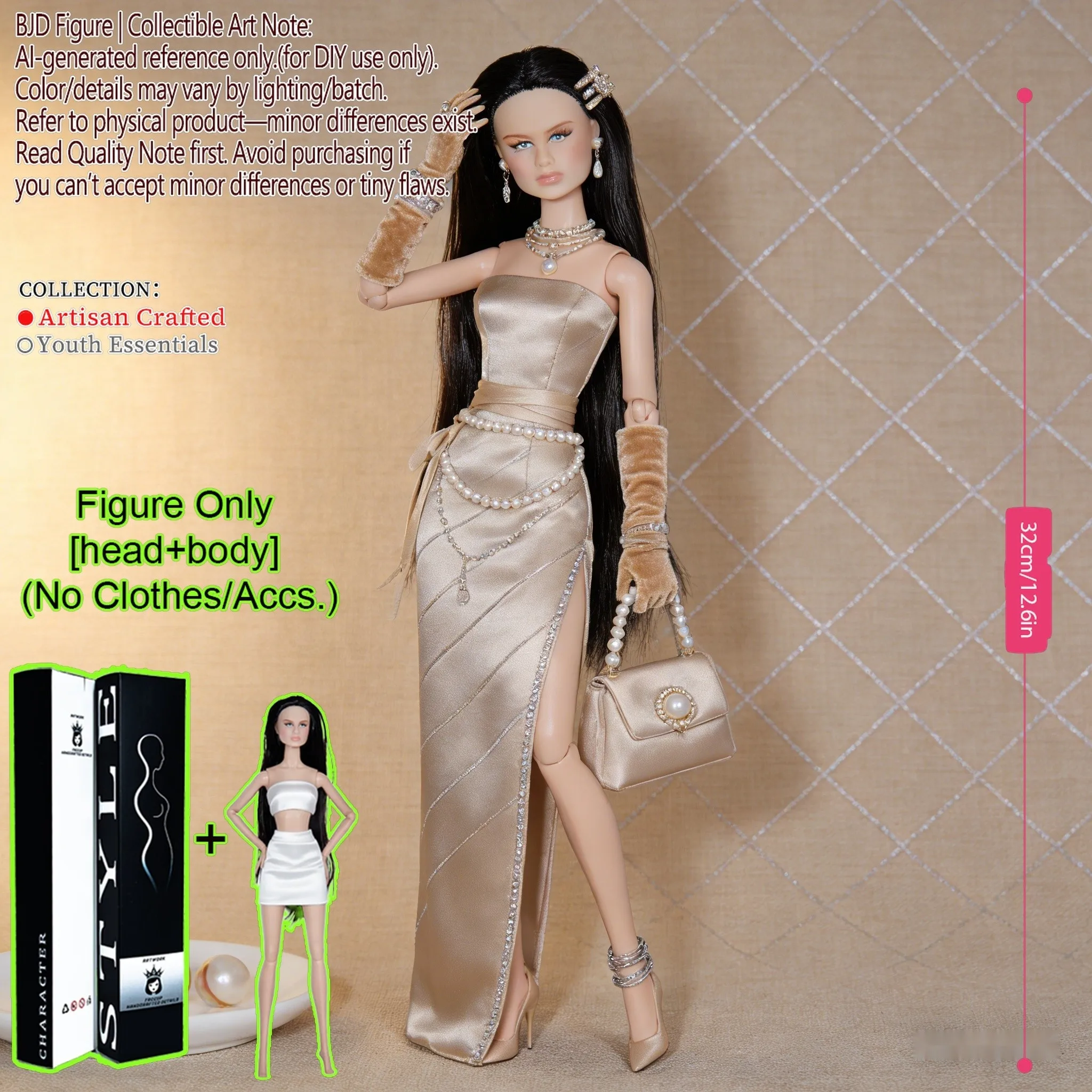 1/6 BJD MJD 12.6 Inch Supermodel Doll Ball-Jointed Posable Realistic Hair Skin Collectible Action Figure DIY Toy NoClot
1/6 BJD MJD 12.6 Inch Supermodel Doll Ball-Jointed Posable Realistic Hair Skin Collectible Action Figure DIY Toy NoClot