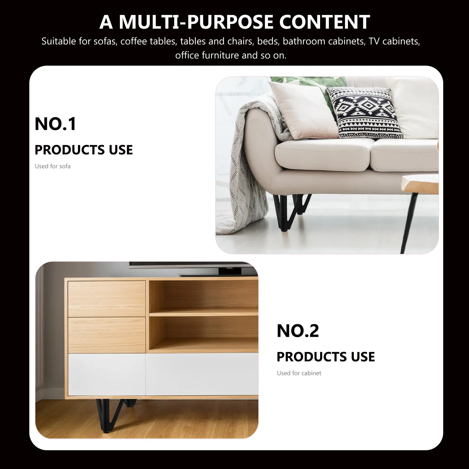 4Pcs Iron Furniture Legs Stable No Deformation Long Lasting Use for Sofa Bed Cabinets Tables Furniture Support Feet
4Pcs Iron Furniture Legs Stable No Deformation Long Lasting Use for Sofa Bed Cabinets Tables Furniture Support Feet