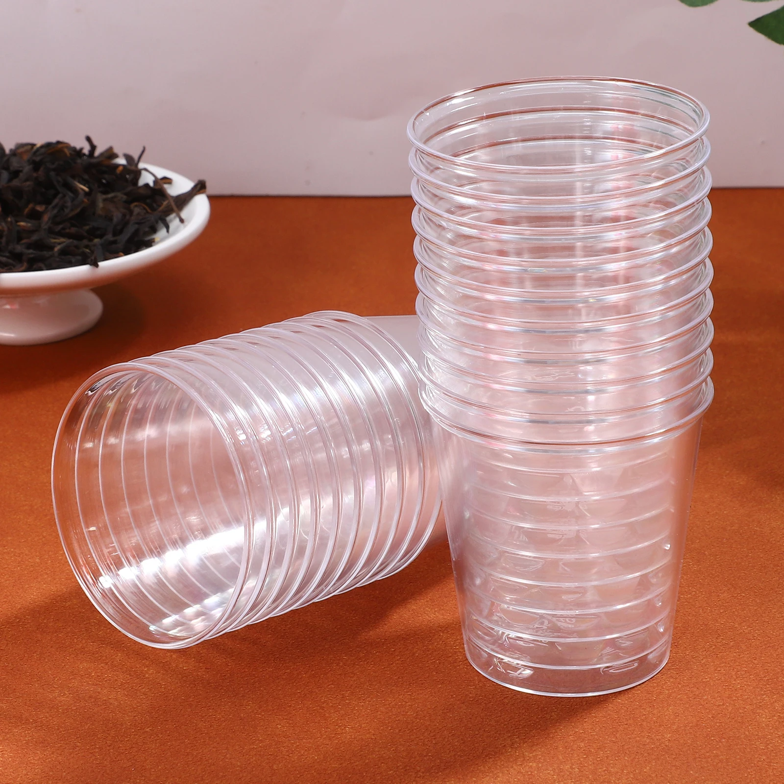 100Pcs Disposable Water Cups Party Use Clear Plastic Elegant Design Smooth Multi-Function Disposable Water Cups
100Pcs Disposable Water Cups Party Use Clear Plastic Elegant Design Smooth Multi-Function Disposable Water Cups