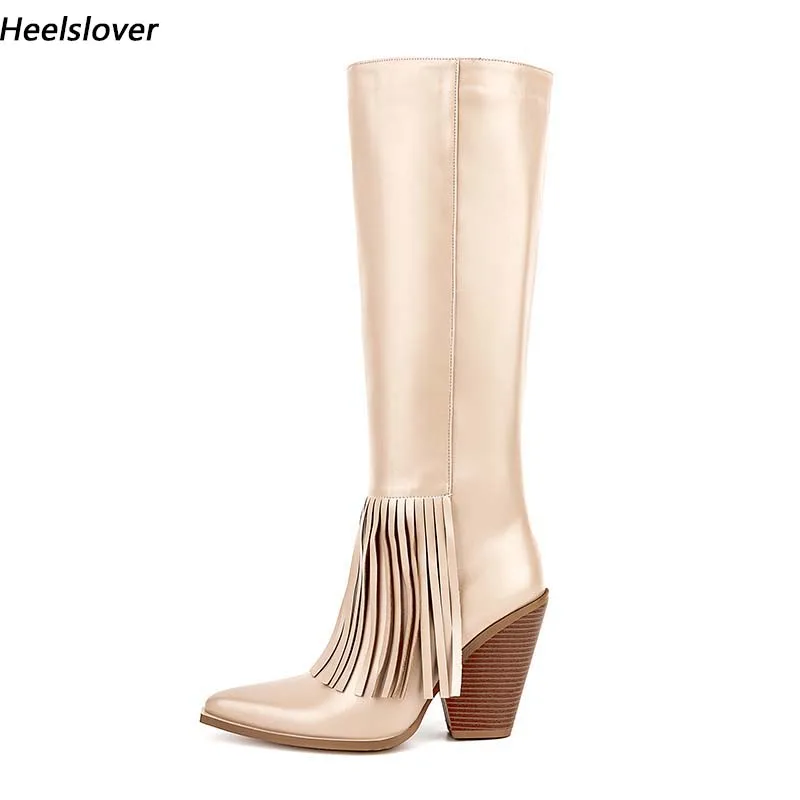 Ahhlsion New Women Winter Mid Calf Boots Block Heels Pointed Toe Beautiful Apricot Party Shoes Ladies US Size 5-13
Ahhlsion New Women Winter Mid Calf Boots Block Heels Pointed Toe Beautiful Apricot Party Shoes Ladies US Size 5-13