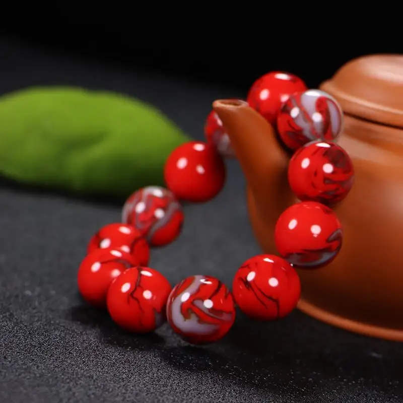 Natural red chicken blood jade bracelets round beads for women men beads bracelet with jade bracelet Gift charm bracelet
Natural red chicken blood jade bracelets round beads for women men beads bracelet with jade bracelet Gift charm bracelet
