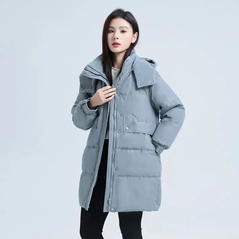Down Cotton Jacket Women Parkas Long 2025Winter New Warm Cotton Padded Coat Korean Thicken Hooded Outwear Fashion Outcoat Ladies
Down Cotton Jacket Women Parkas Long 2025Winter New Warm Cotton Padded Coat Korean Thicken Hooded Outwear Fashion Outcoat Ladies