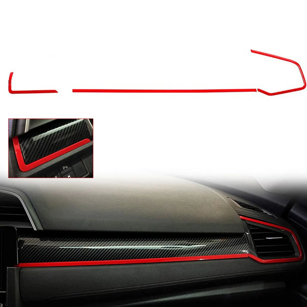 For Honda Civic 10th Gen 2016-2021 - 3PCS Dashboard Frame Red Trim Sticker Set, Interior Decoration Parts
For Honda Civic 10th Gen 2016-2021 - 3PCS Dashboard Frame Red Trim Sticker Set, Interior Decoration Parts