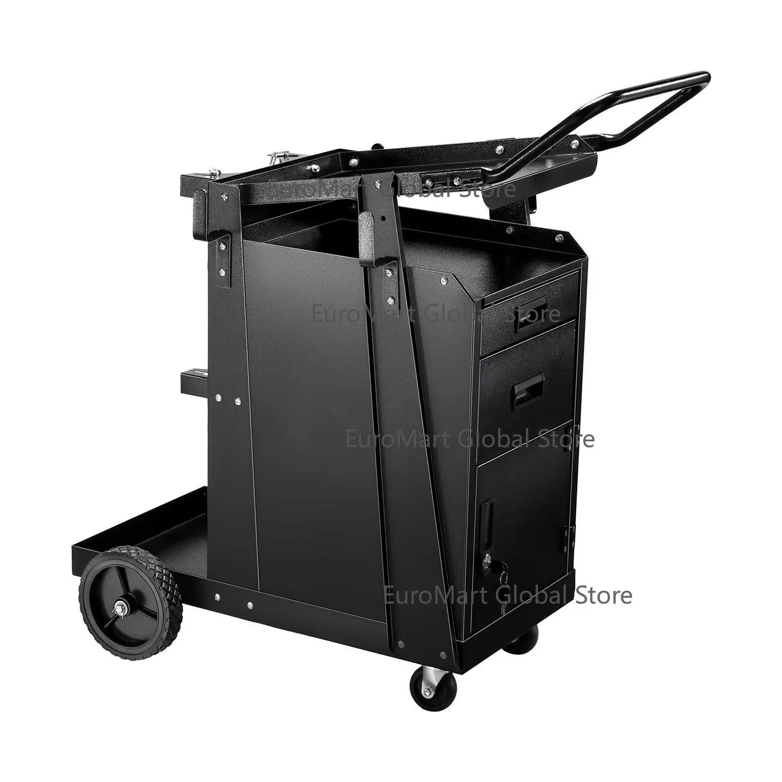 Welding Cart 2 Drawers Welder Cart Heavy Welding Workbench with 360° Swivel Wheels Safety Chains for Mig Welder
Welding Cart 2 Drawers Welder Cart Heavy Welding Workbench with 360° Swivel Wheels Safety Chains for Mig Welder