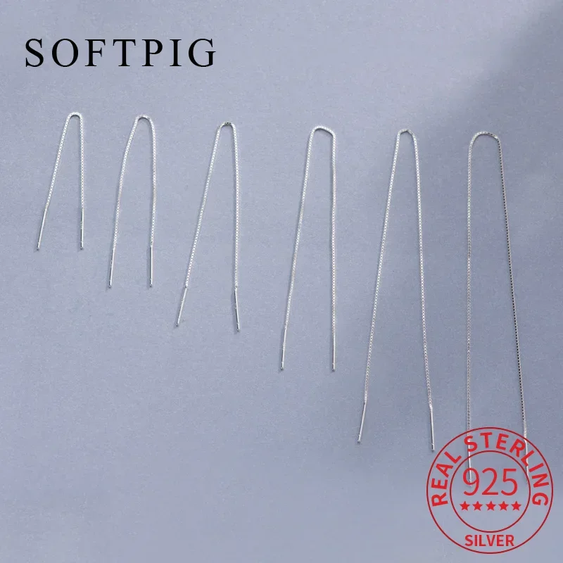SOFTPIG Real 925 Sterling Silver 18K Gold Chain Tassel Stud Earrings for Women Cute Fine Jewelry Minimalist Accessories
SOFTPIG Real 925 Sterling Silver 18K Gold Chain Tassel Stud Earrings for Women Cute Fine Jewelry Minimalist Accessories