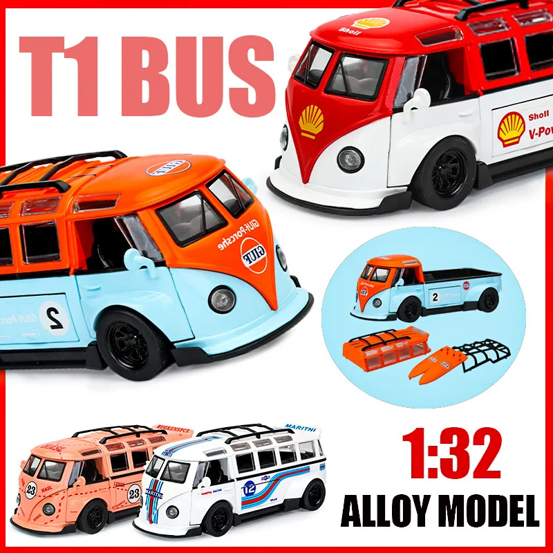 1:32 Scale T1 Bus High End Alloy Car Premium Models Diecast Metal Material Sound Light Pull Back Toys Kid Gift Ornament Collect
1:32 Scale T1 Bus High End Alloy Car Premium Models Diecast Metal Material Sound Light Pull Back Toys Kid Gift Ornament Collect