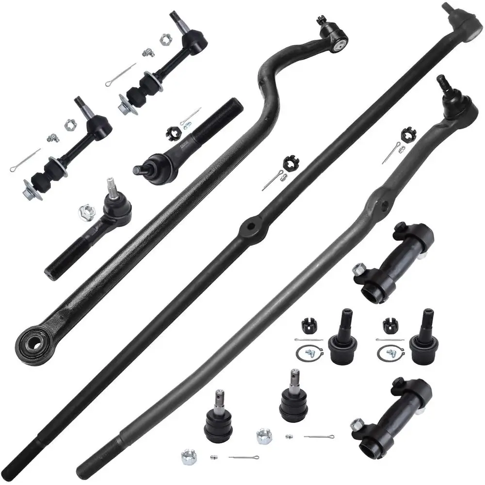 Suspension Kit for 4WD 2000-2001 1500, Tie Rods, Ball Joints, Sway Bar Links, Track Bar Replacement
Suspension Kit for 4WD 2000-2001 1500, Tie Rods, Ball Joints, Sway Bar Links, Track Bar Replacement